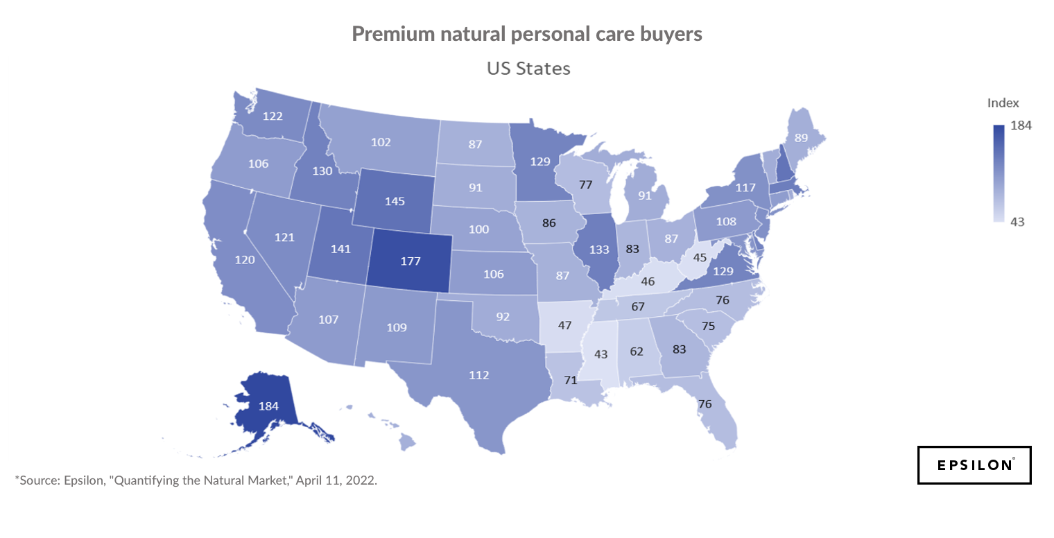 Premium natural personal care buyers across the US - Epsilon