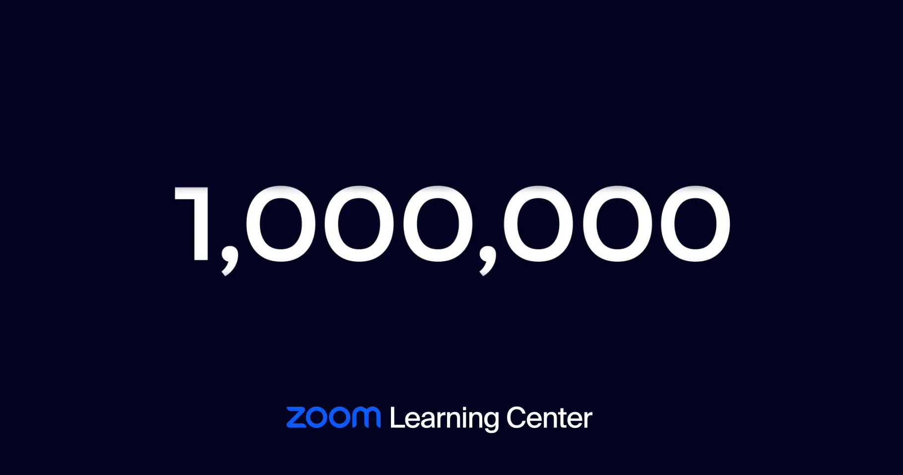 1 year, 1 million users in the Zoom Learning Center