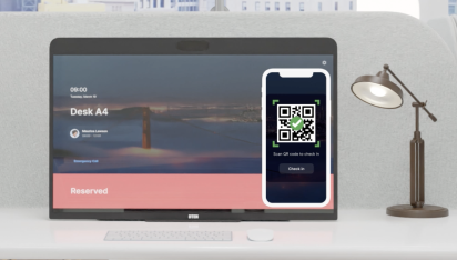 Bilgisayarda bir QR kodunun taranması