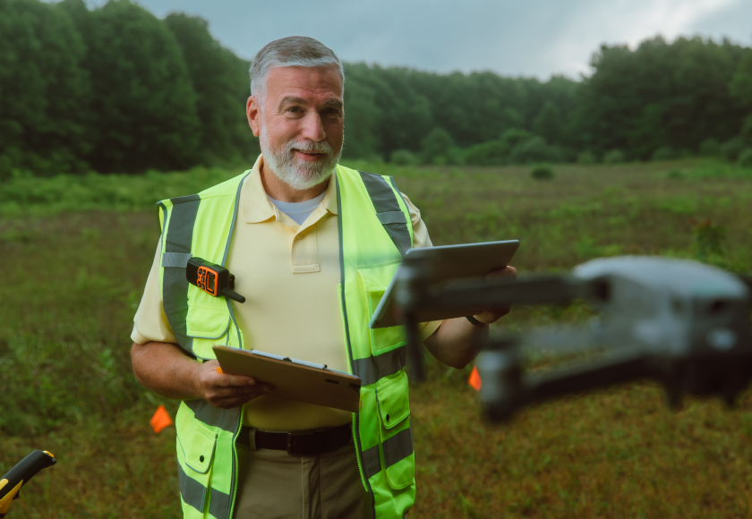 Man working in the field