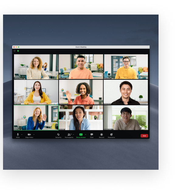 Feature Team on Zoom video chat