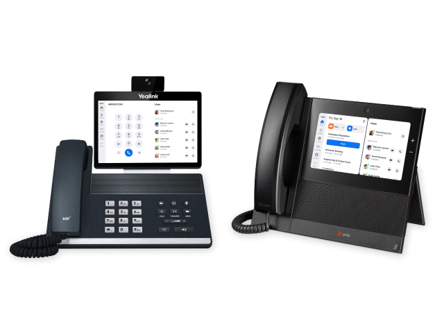 two desk phones two desk phones