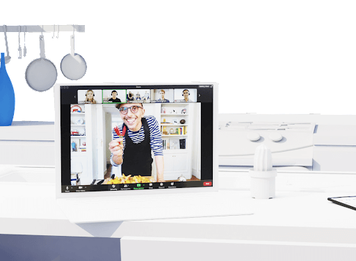 Zoom Events For Company Culture man in kitchen